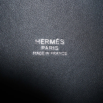 Hermes Black Box Calf and Merino Wool Sabot Plush Bag