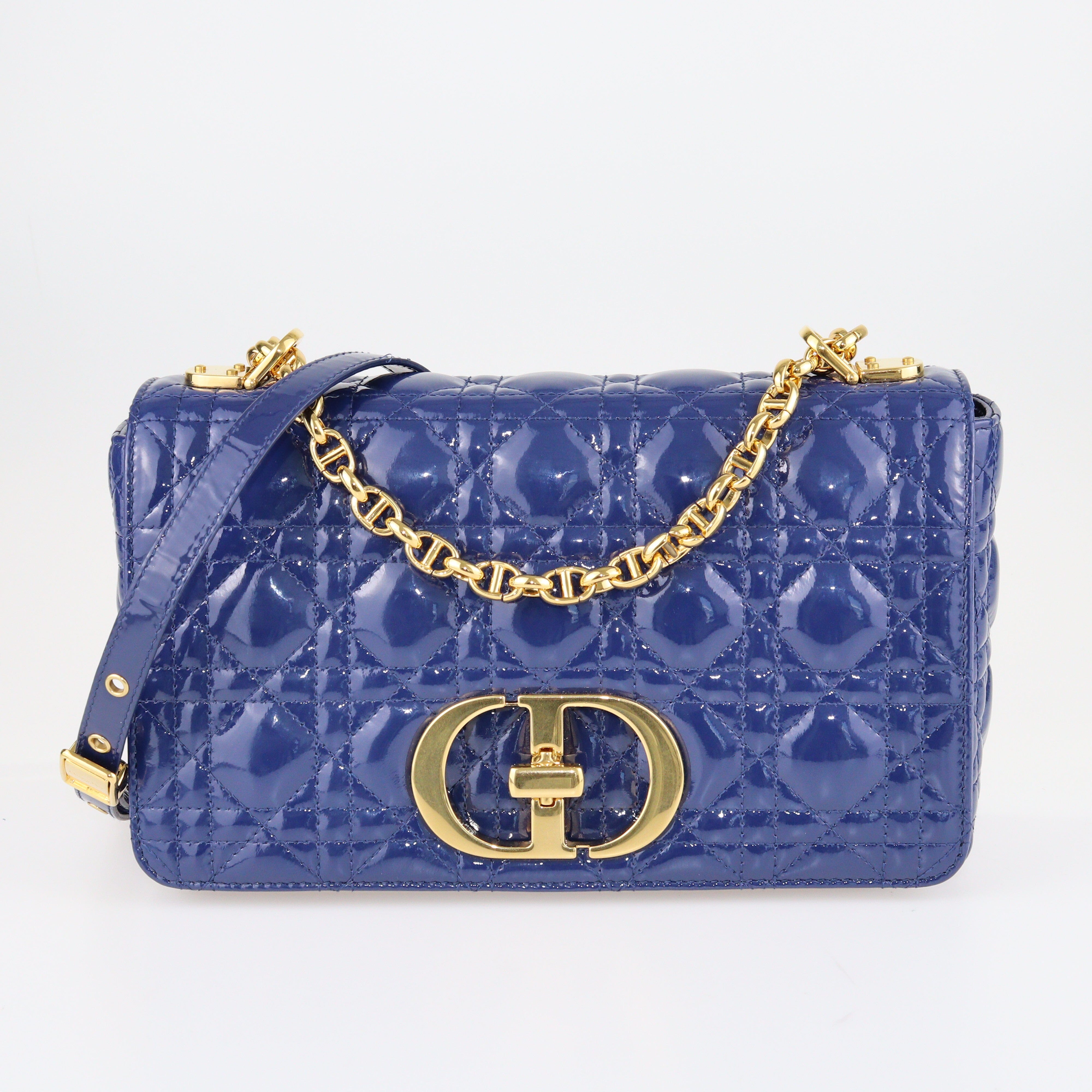 Blue Caro Cannage Crossbody Bag Bags Christian Dior 