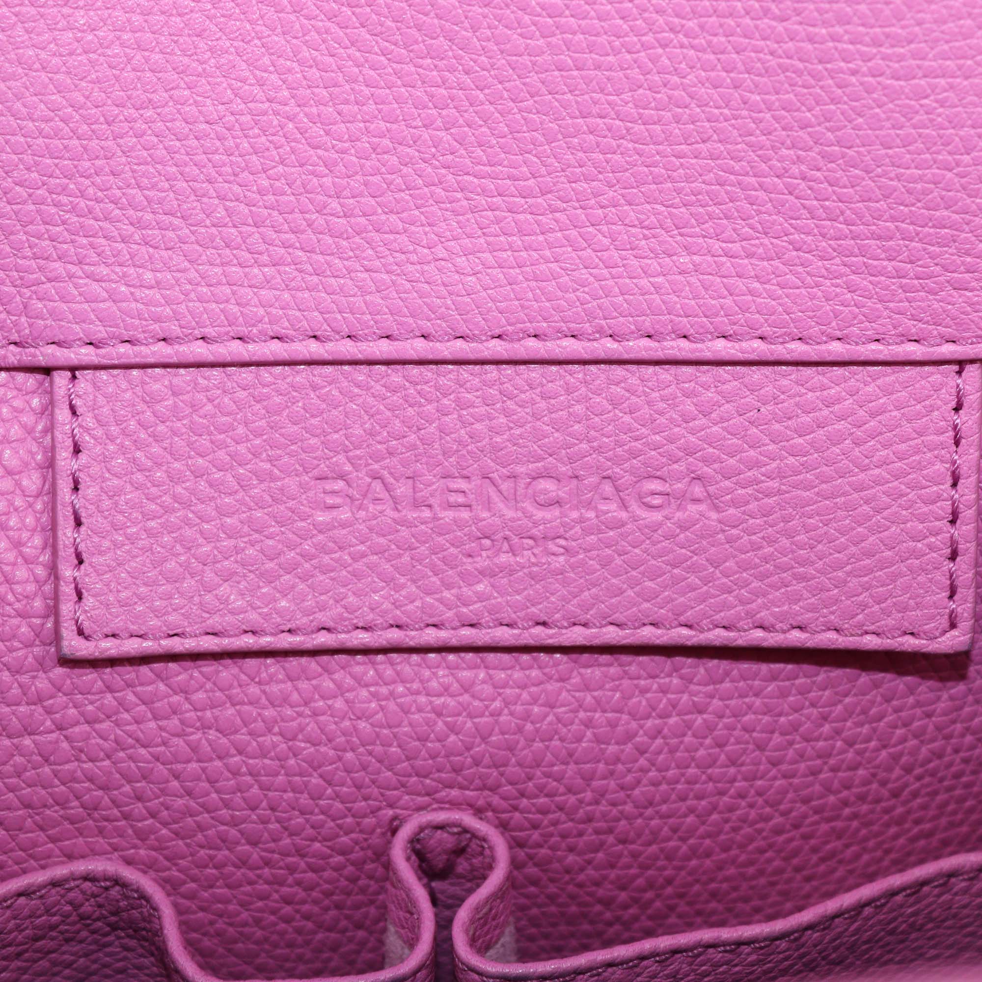Balenciaga Pink Leather Papier A5 Side Zip Tote