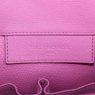 Balenciaga Pink Leather Papier A5 Side Zip Tote
