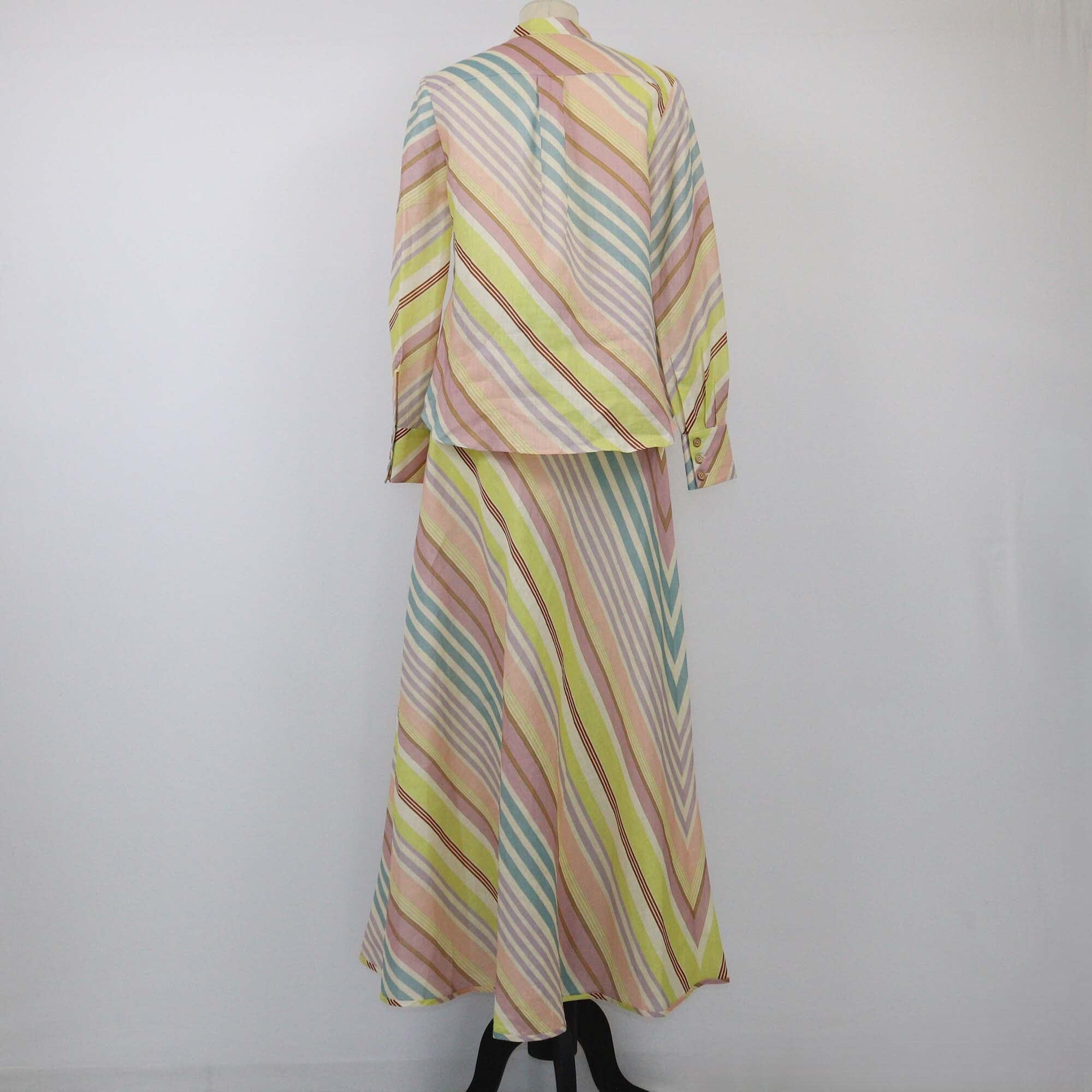 Zimmermann Multicolor Halliday Striped Slim Longsleeve Shirt & Maxi Skirt Womens Zimmermann 