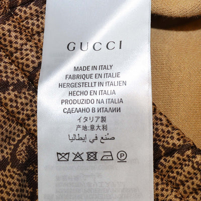 Gucci Brown GG Jersey Ruffled Hem Midi Skirt
