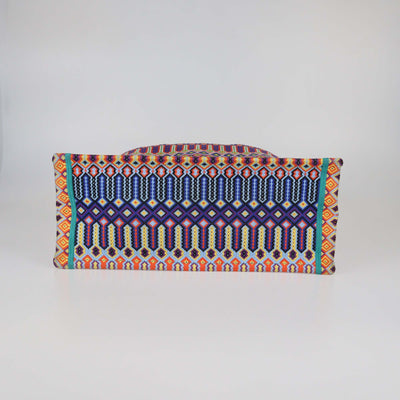 Christian Dior Multicolor Embroidered Canvas Large Book Tote