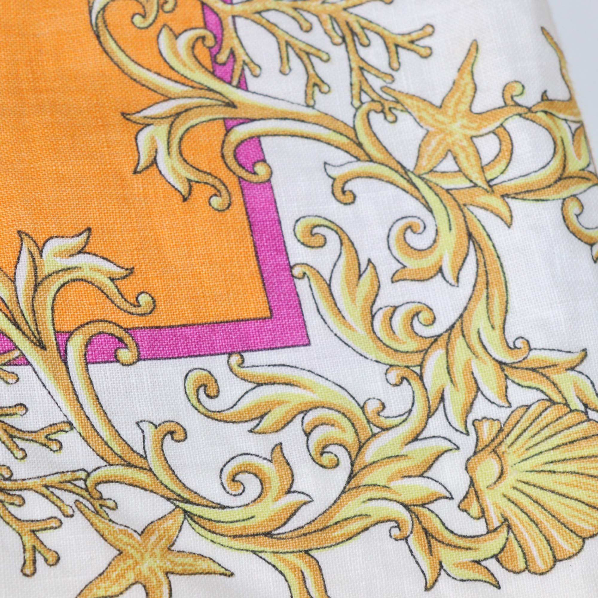 Maje Multicolor Scarf Print Linen Mini Short