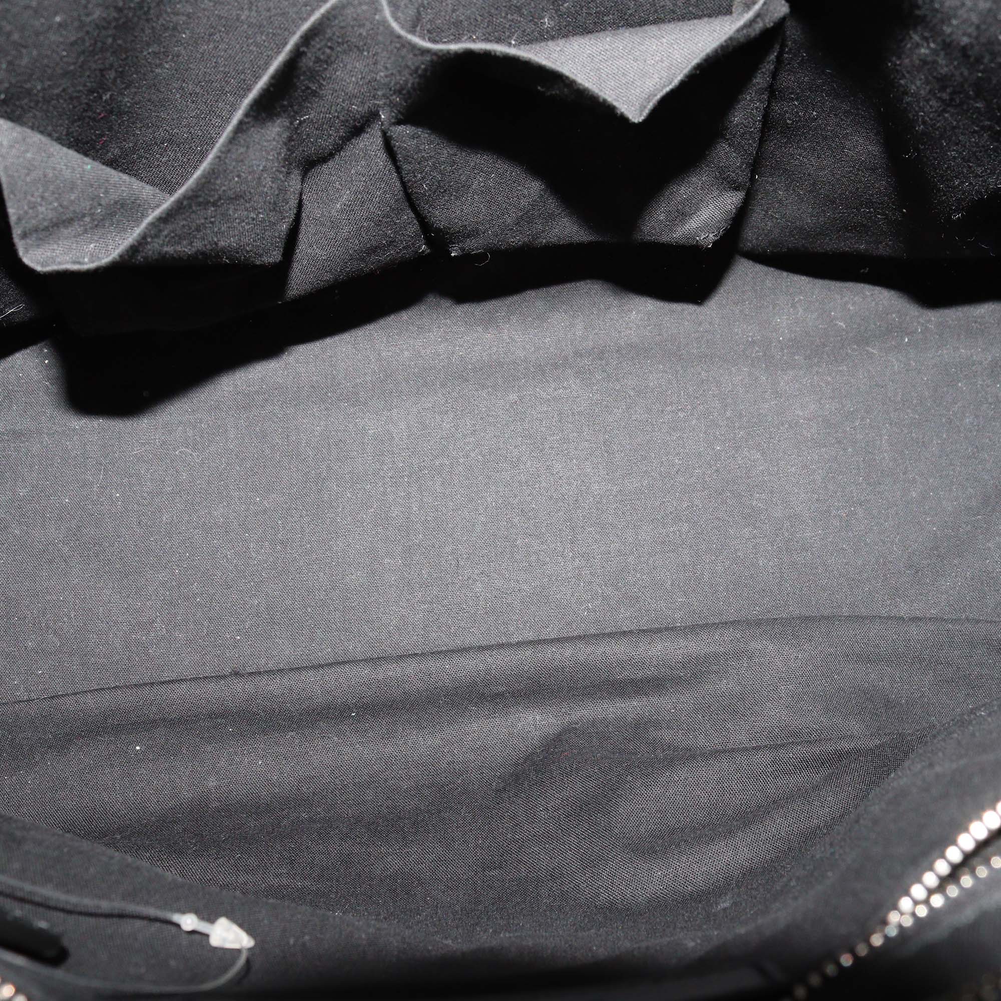 Balenciaga Black/Green Matte Leather and Patent Classic City Bag