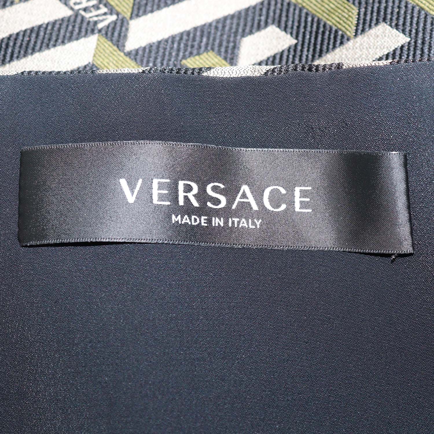 Versace Multicolor Polyester Jacquard Le Greca Mini Skirt
