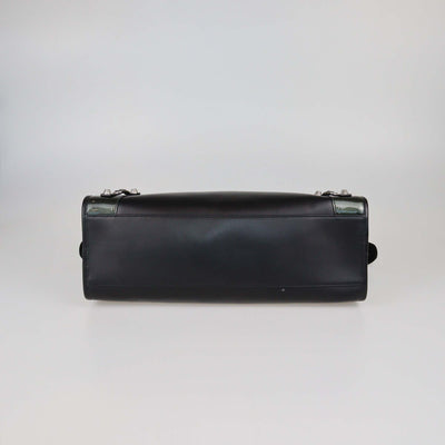 Balenciaga Black/Green Matte Leather and Patent Classic City Bag