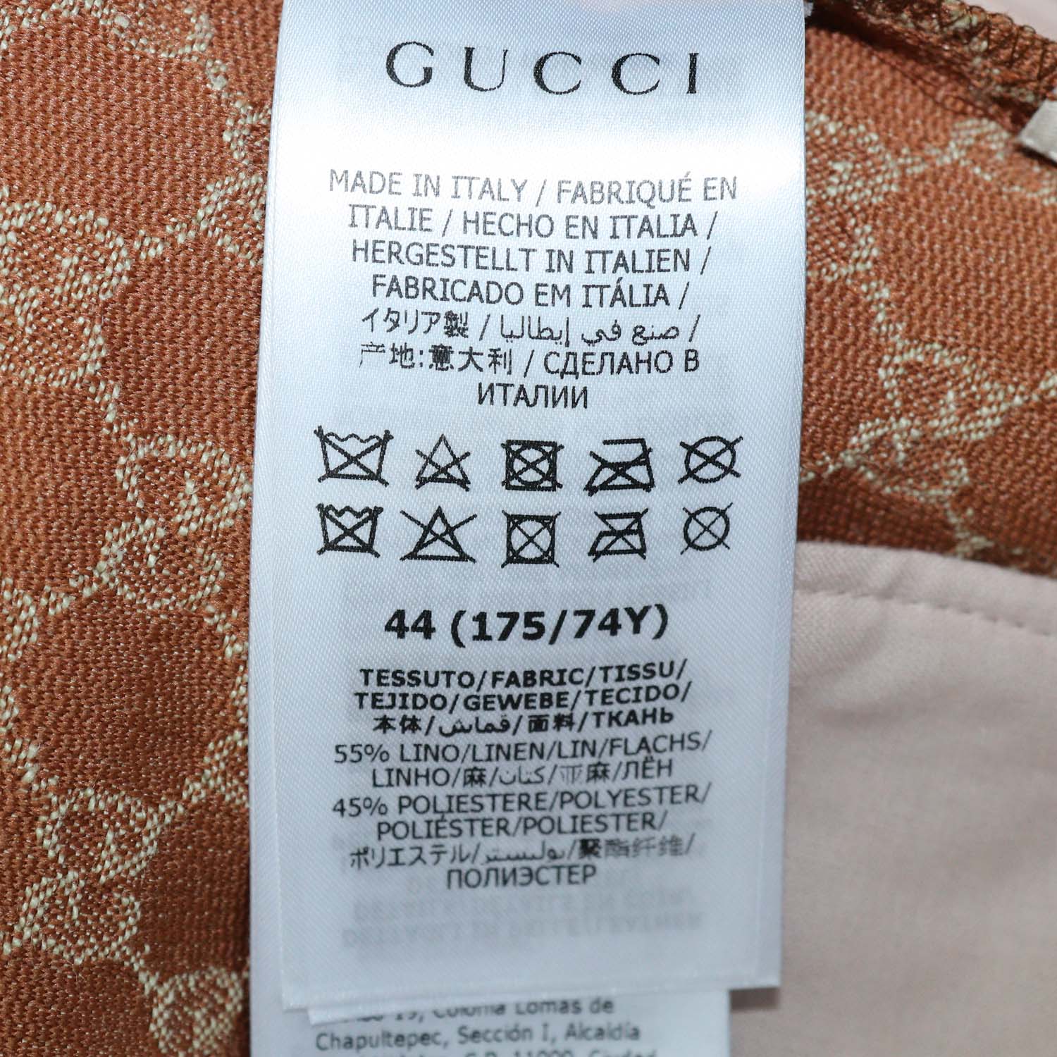 Gucci Brown GG Canvas and Leather Trimmed Short