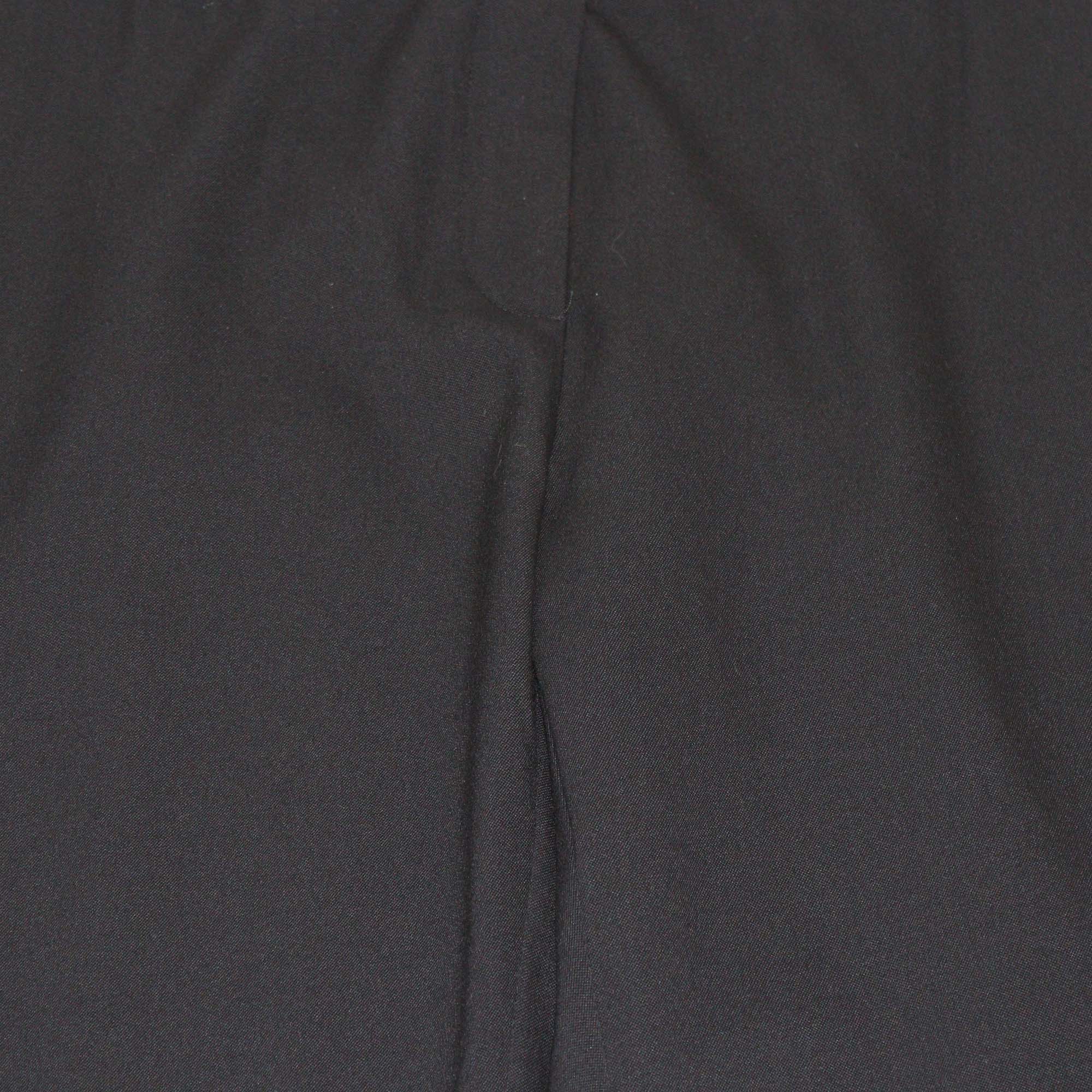 Versace Black Wool Side Slit Safety Pins Pants