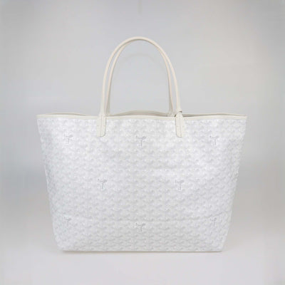 Goyard White Goyardine Coated Canvas Saint Louis GM Tote