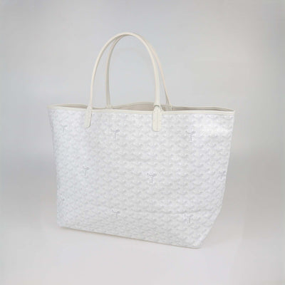 Goyard White Goyardine Coated Canvas Saint Louis GM Tote