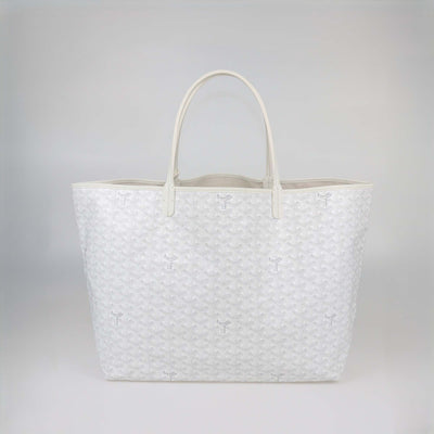 Goyard White Goyardine Coated Canvas Saint Louis GM Tote