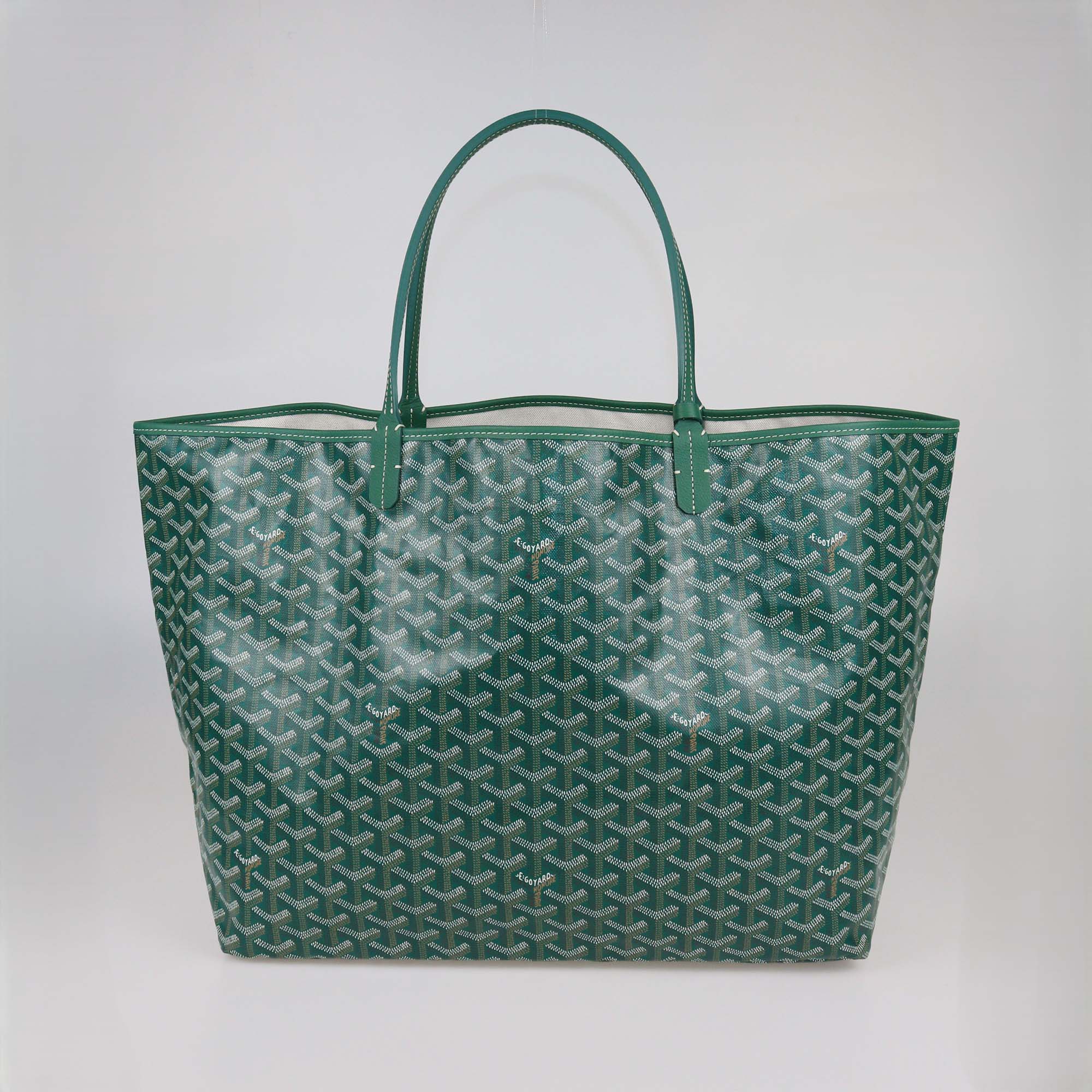 Goyard Green Goyardine Coated Canvas Saint Louis GM Tote