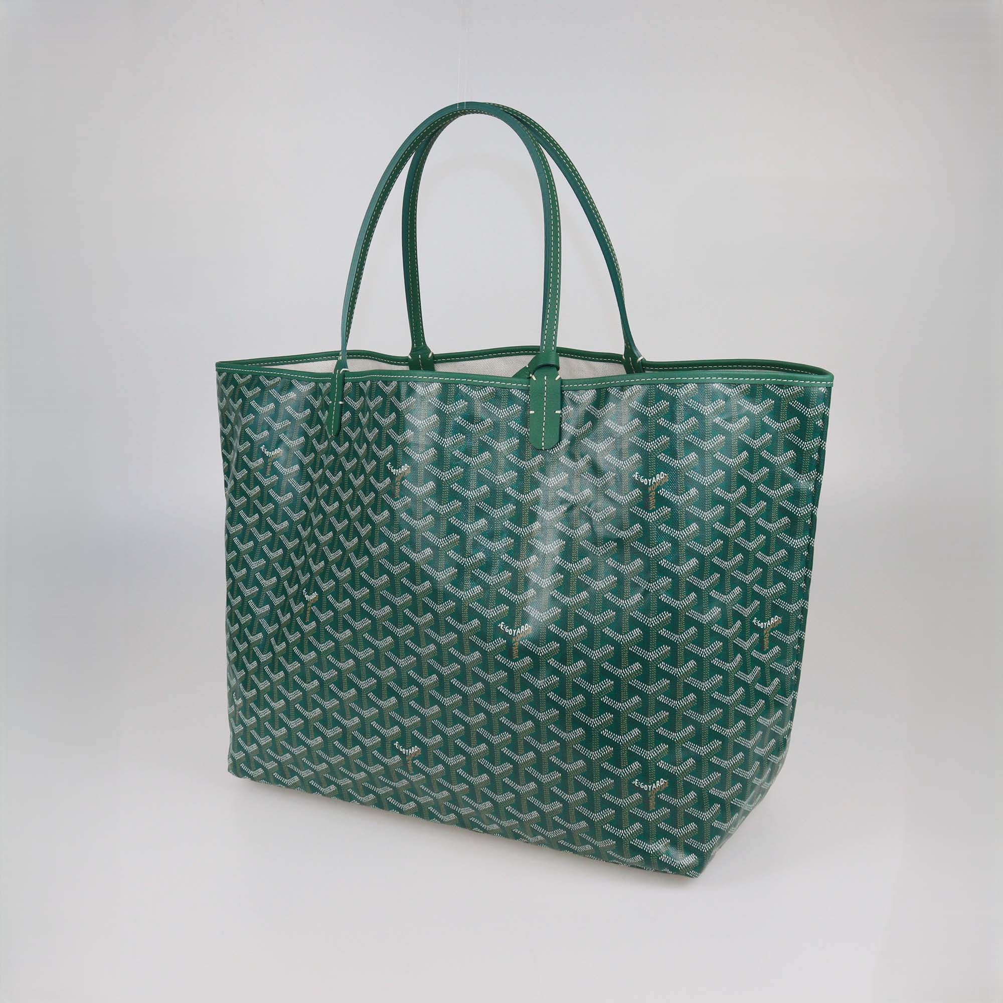 Goyard Green Goyardine Coated Canvas Saint Louis GM Tote