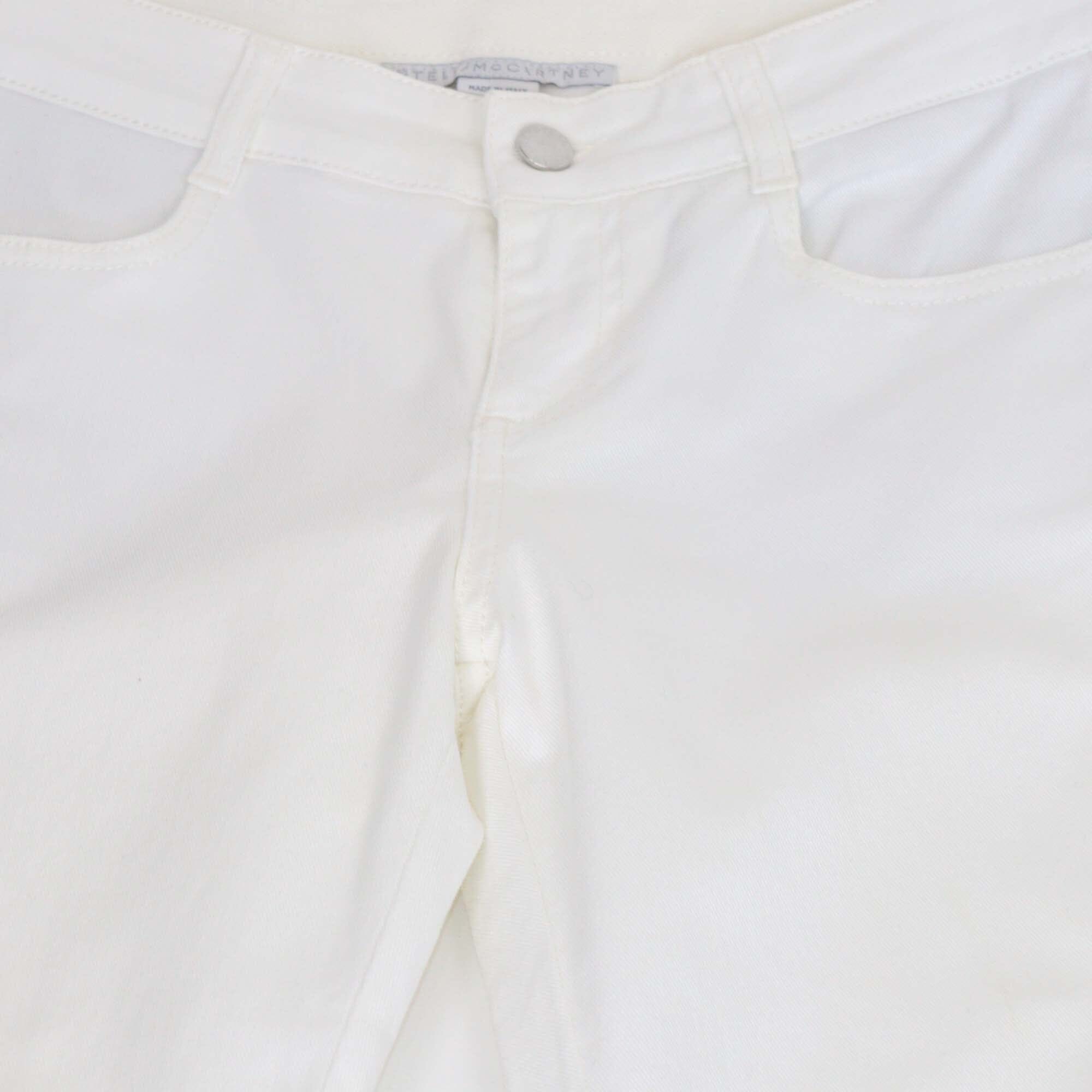 Stella McCartney White Denim Skinny Leg Pants Womens Stella McCartney 