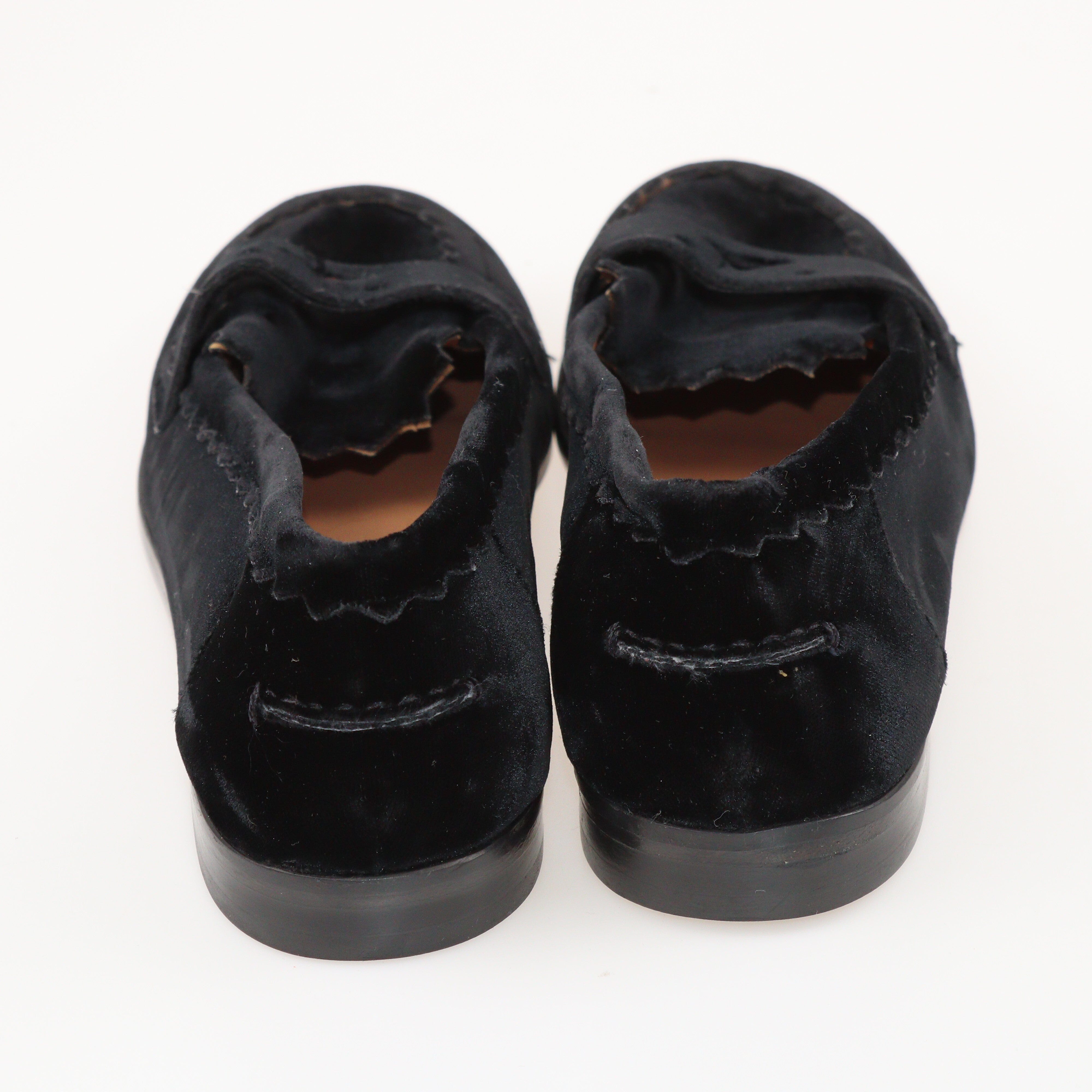 Black Shape Trim Flats Shoes emporio armani 