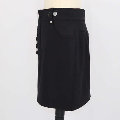 Alexander Wang Black Wool Studded Mini Skirt