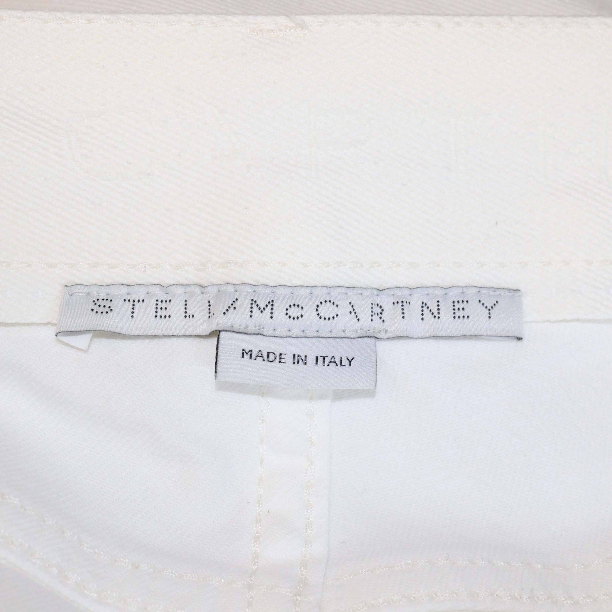 Stella McCartney White Denim Skinny Leg Pants Womens Stella McCartney 