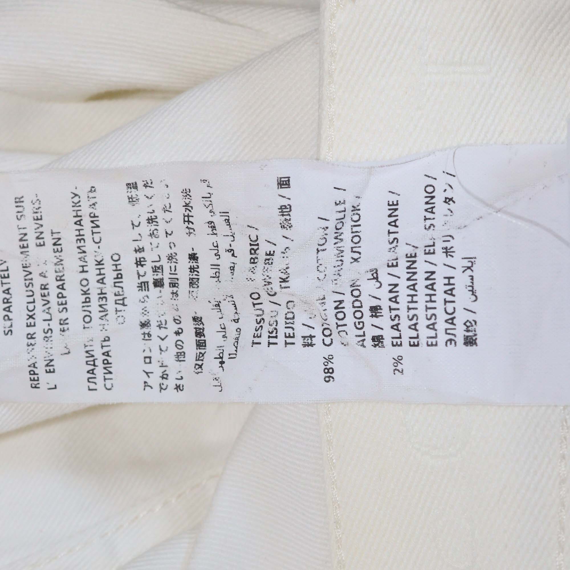 Stella McCartney White Denim Skinny Leg Pants Womens Stella McCartney 