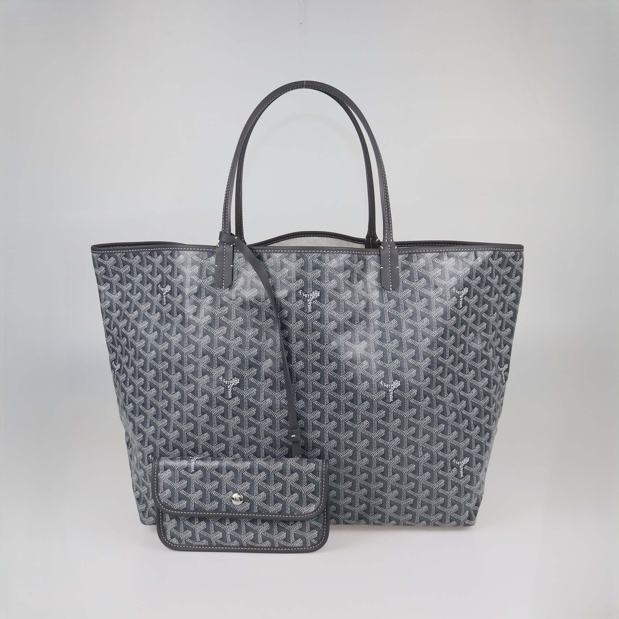Goyard Grey Goyardine Coated Canvas Saint Louis GM Tote