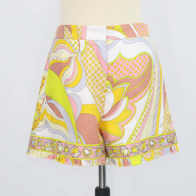 Emilio Pucci Multicolor Silk Printed Mini Short