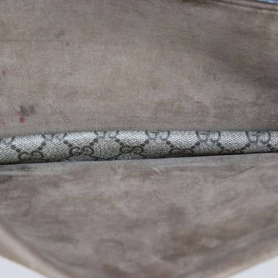Gucci Beige GG Supreme Canvas and Suede Small Dionysus Shoulder Bag