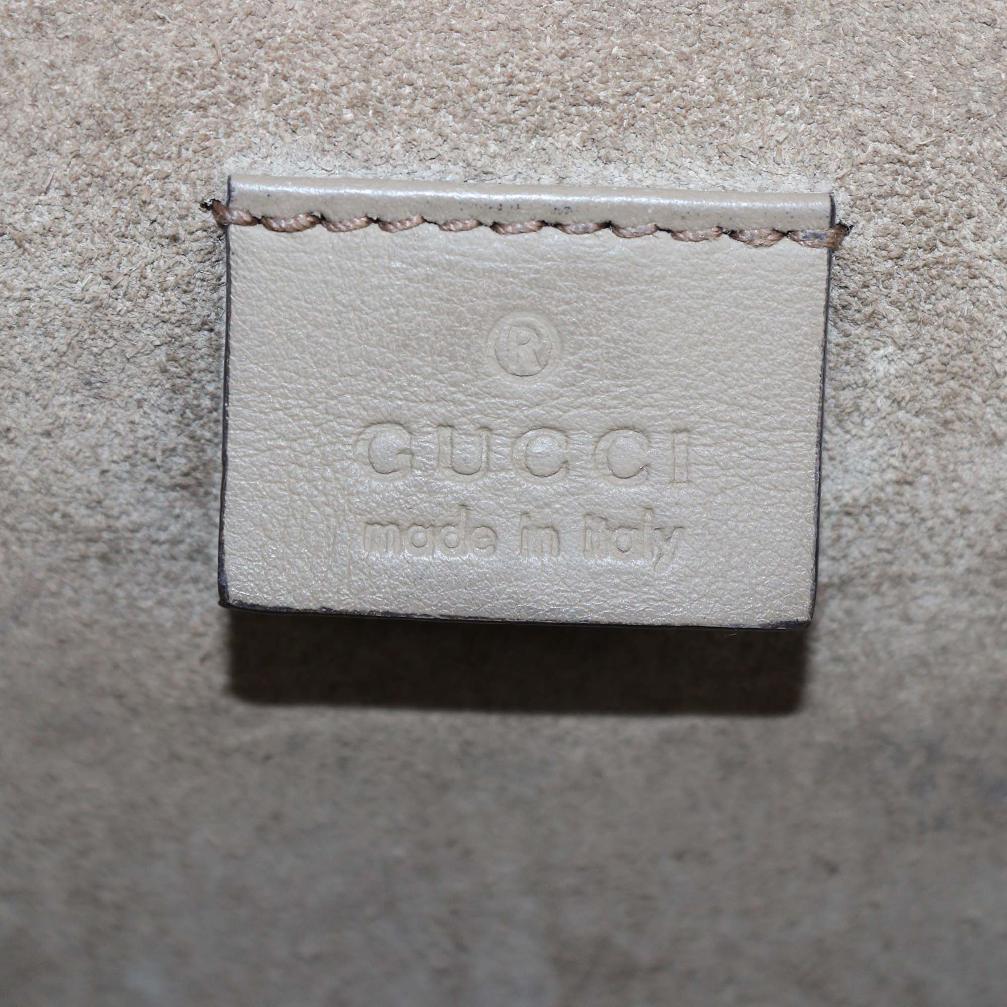 Gucci Beige GG Supreme Canvas and Suede Small Dionysus Shoulder Bag