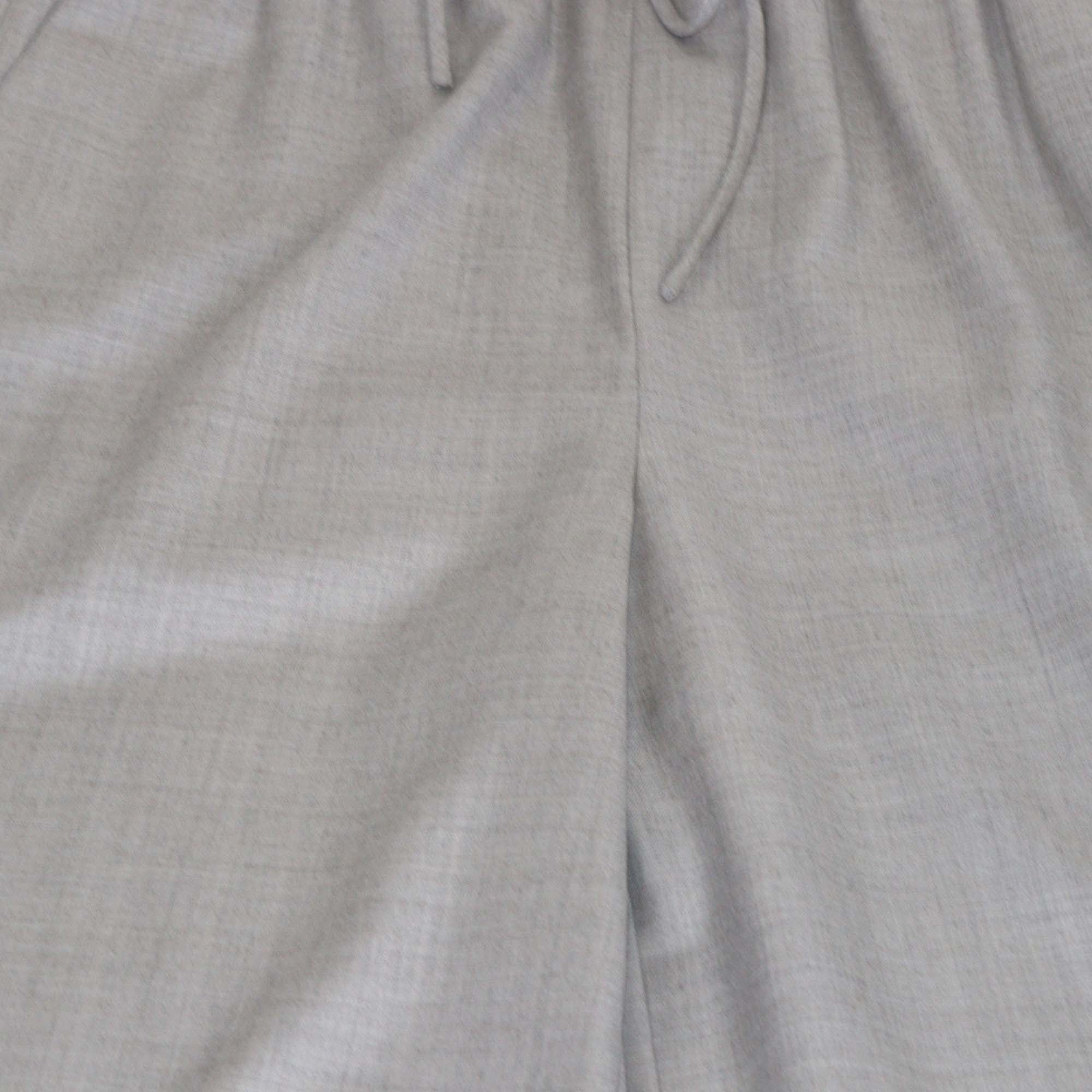 12 Storeez Grey Fine Wool Draw String Wide Leg Trouser