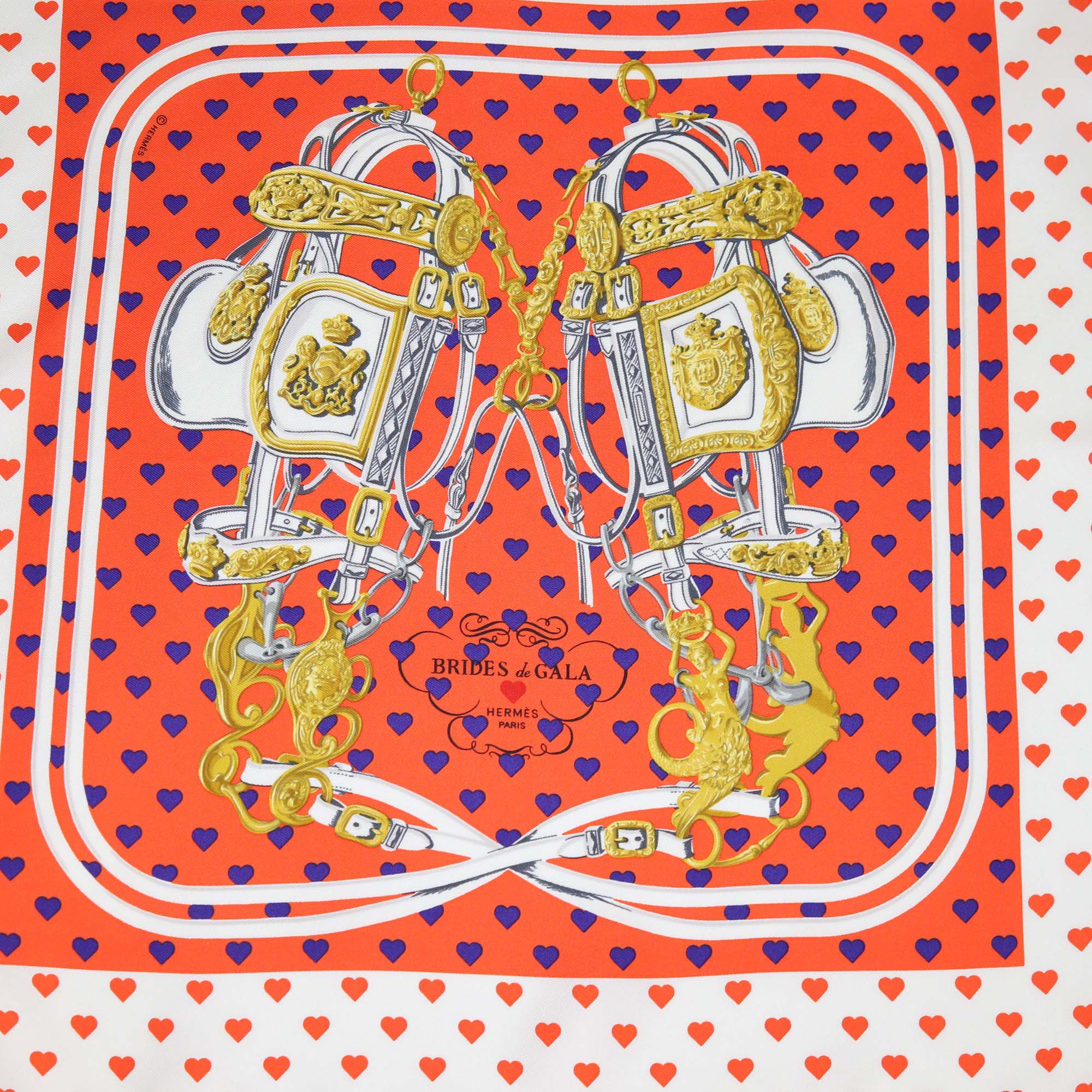 Hermes Multicolor Silk Brides de Gala Forever Scarf 45