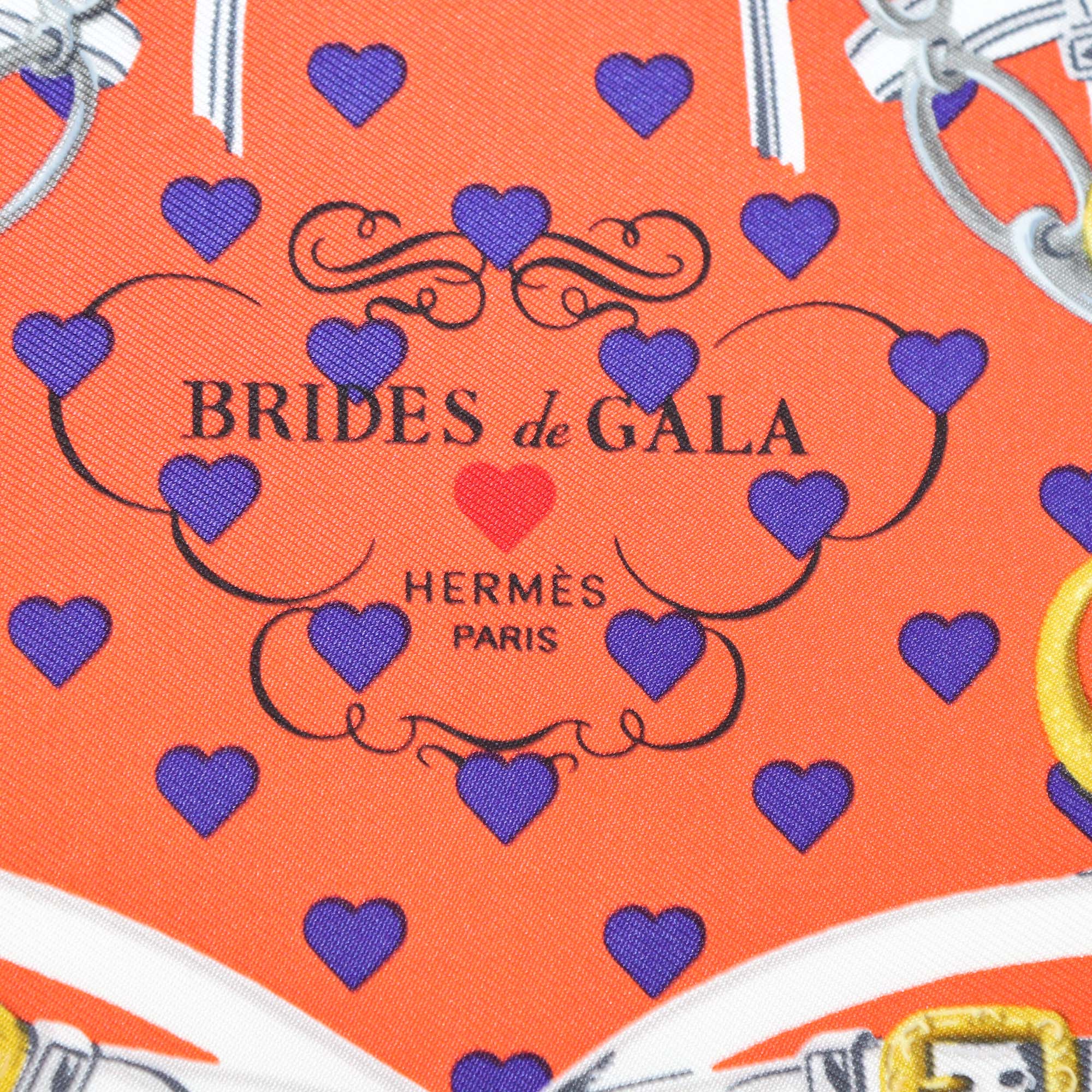 Hermes Multicolor Silk Brides de Gala Forever Scarf 45
