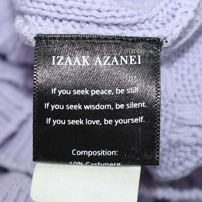 Izaak Azanei Purple Blend Wool Embellished Single Shoulder Sleeve Top