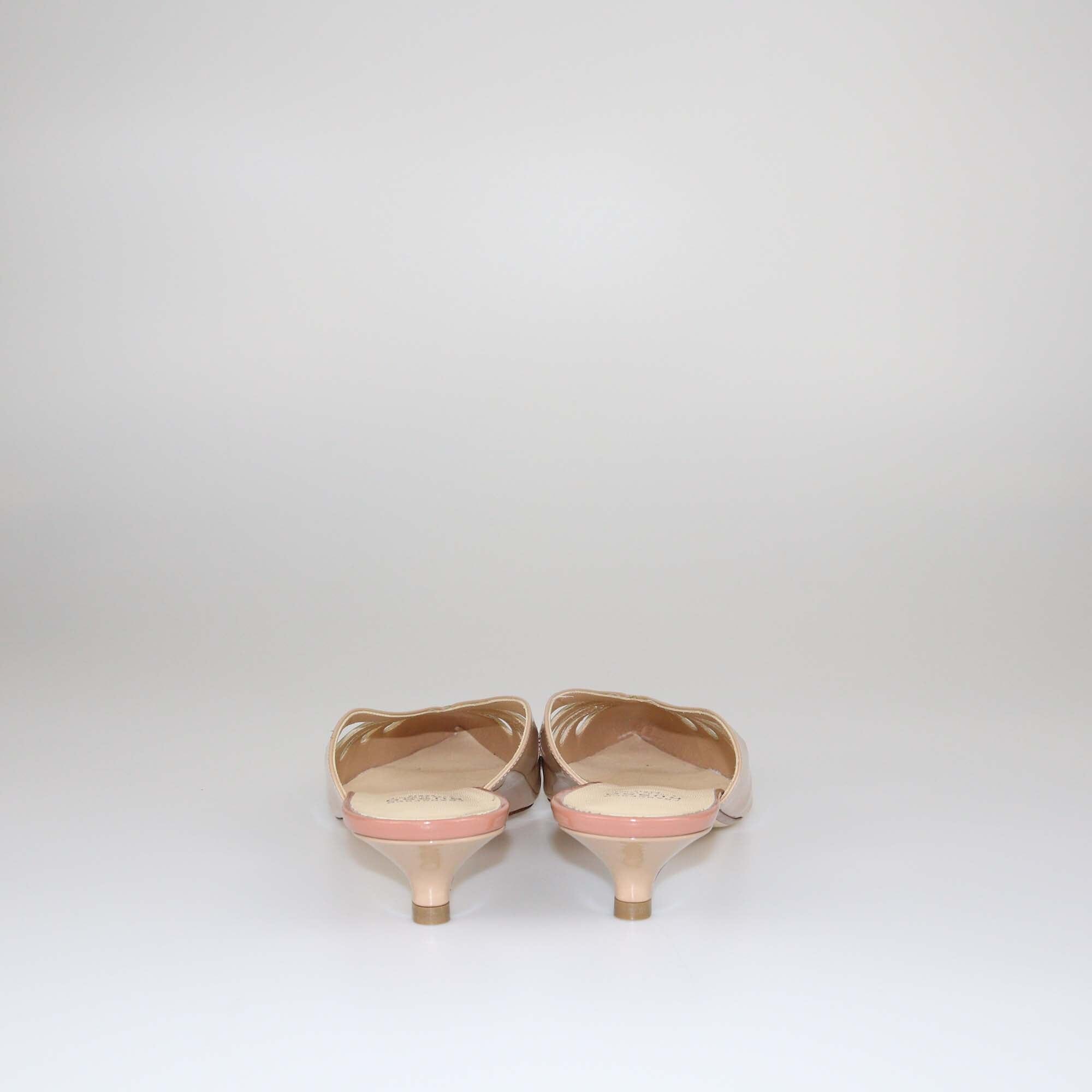 Francesco Russo Beige Cut Out Heel Mules Shoes Francesco Russo 