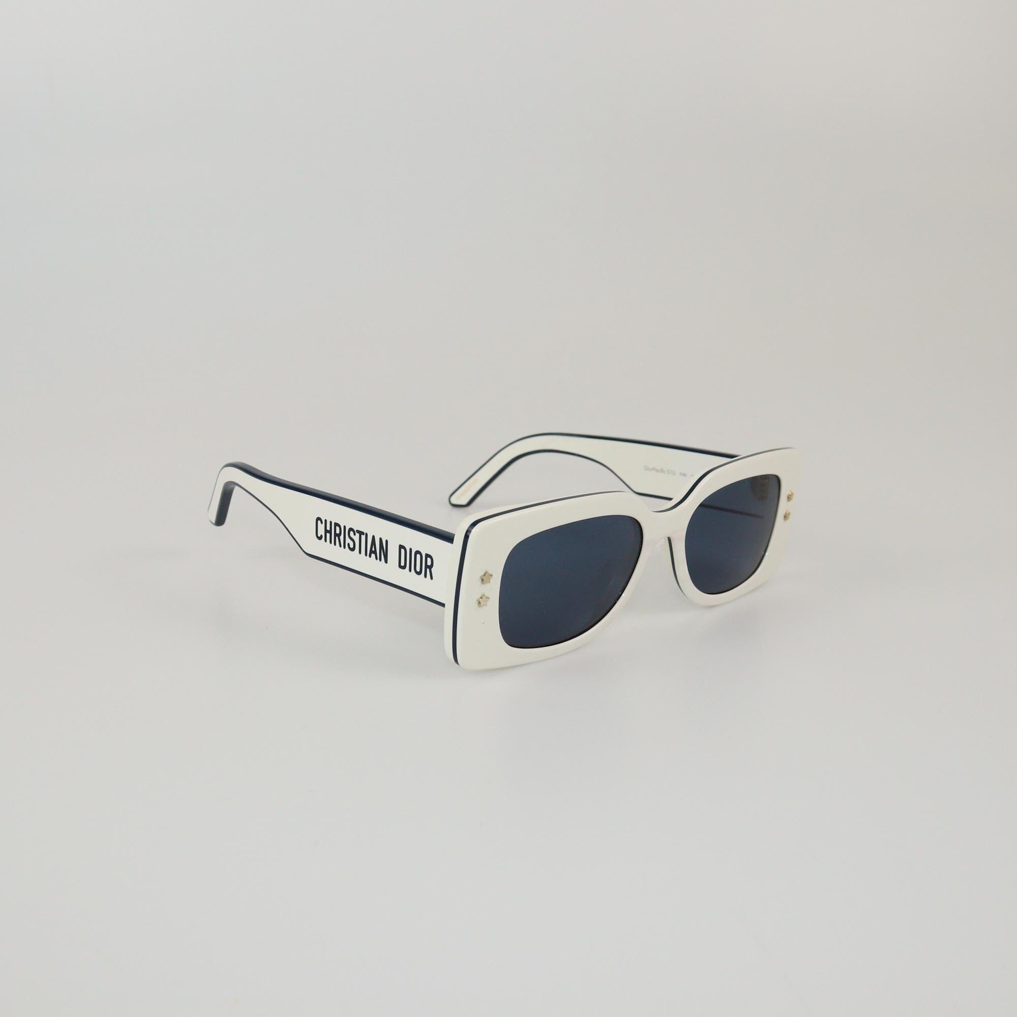 Christian Dior White/Navy Blue DiorPacific S1U Sunglasses Womens Christian Dior 