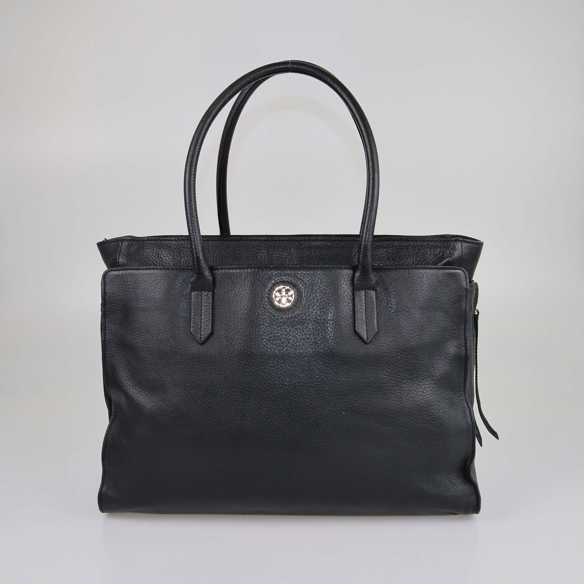 Tory Burch Black Side Zip Tote Womens Tory Burch 