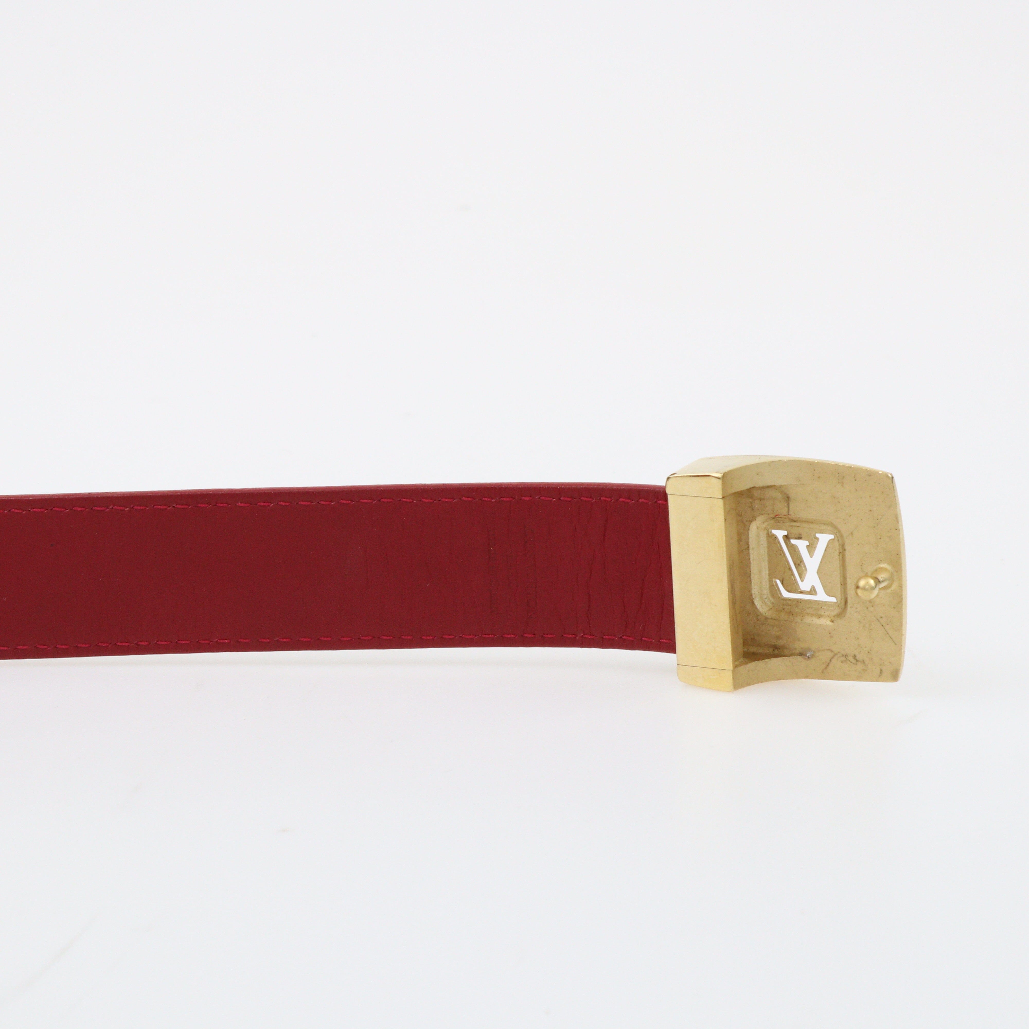 White Multicolor Monogram LV Cut Belt Accessories Louis Vuitton 