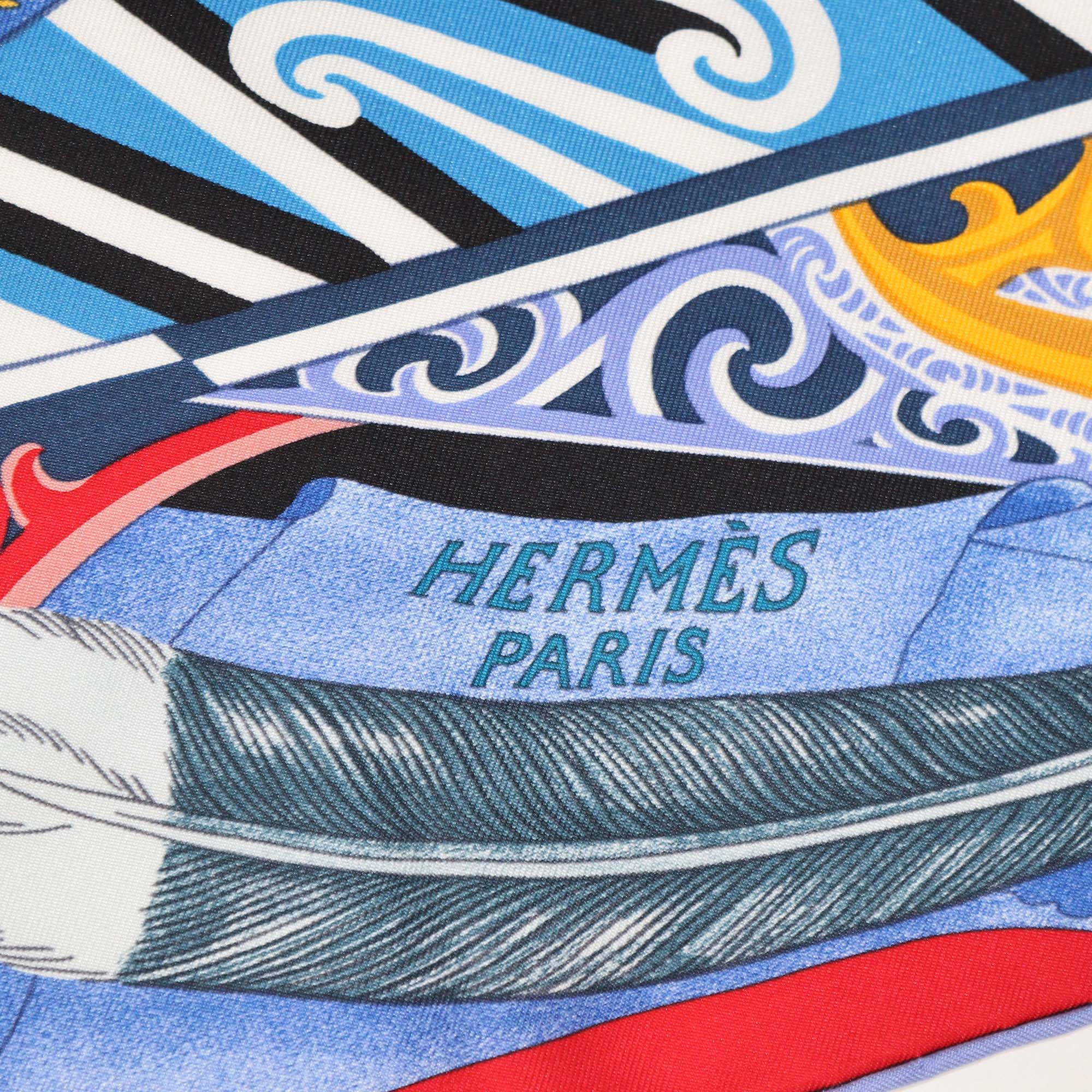 Hermes Multicolor Silk kawa Ora Scarf 90