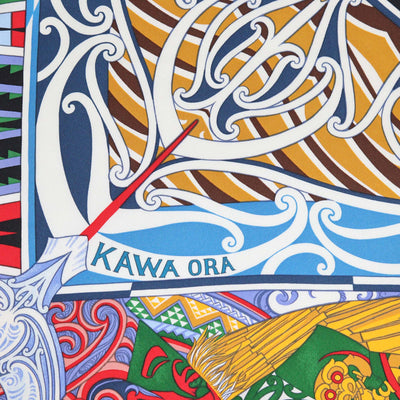 Hermes Multicolor Silk kawa Ora Scarf 90