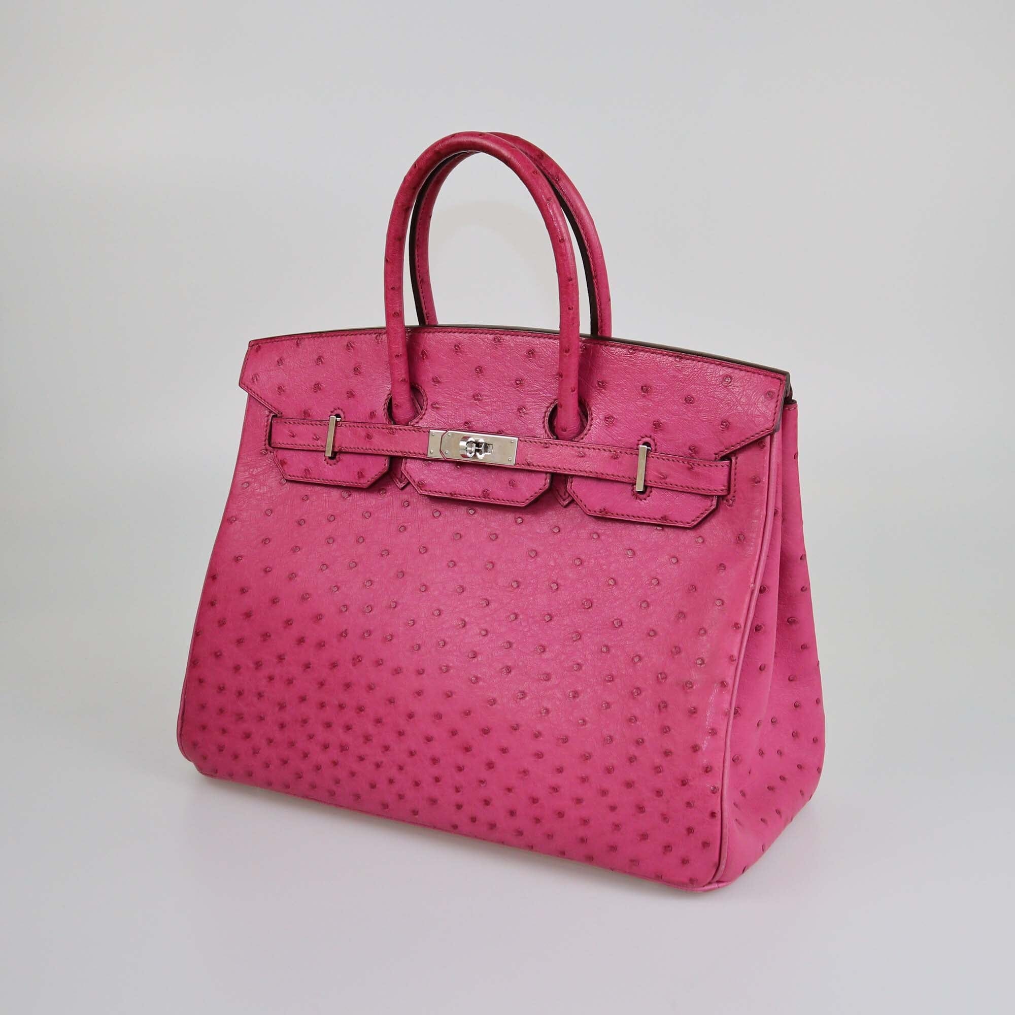 Hermes Fuchsia Birkin 35 Bag PHW Womens Hermes 