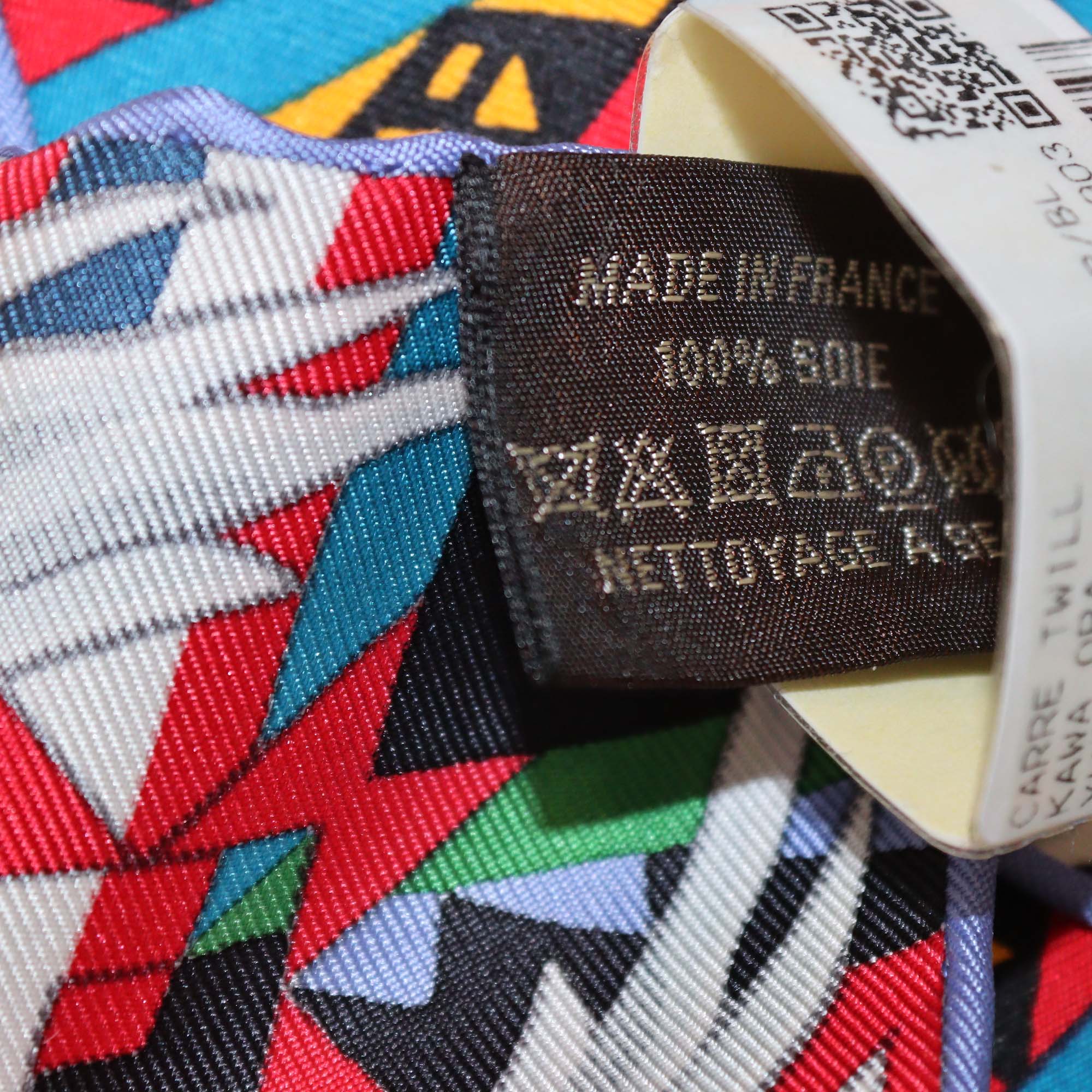 Hermes Multicolor Silk kawa Ora Scarf 90