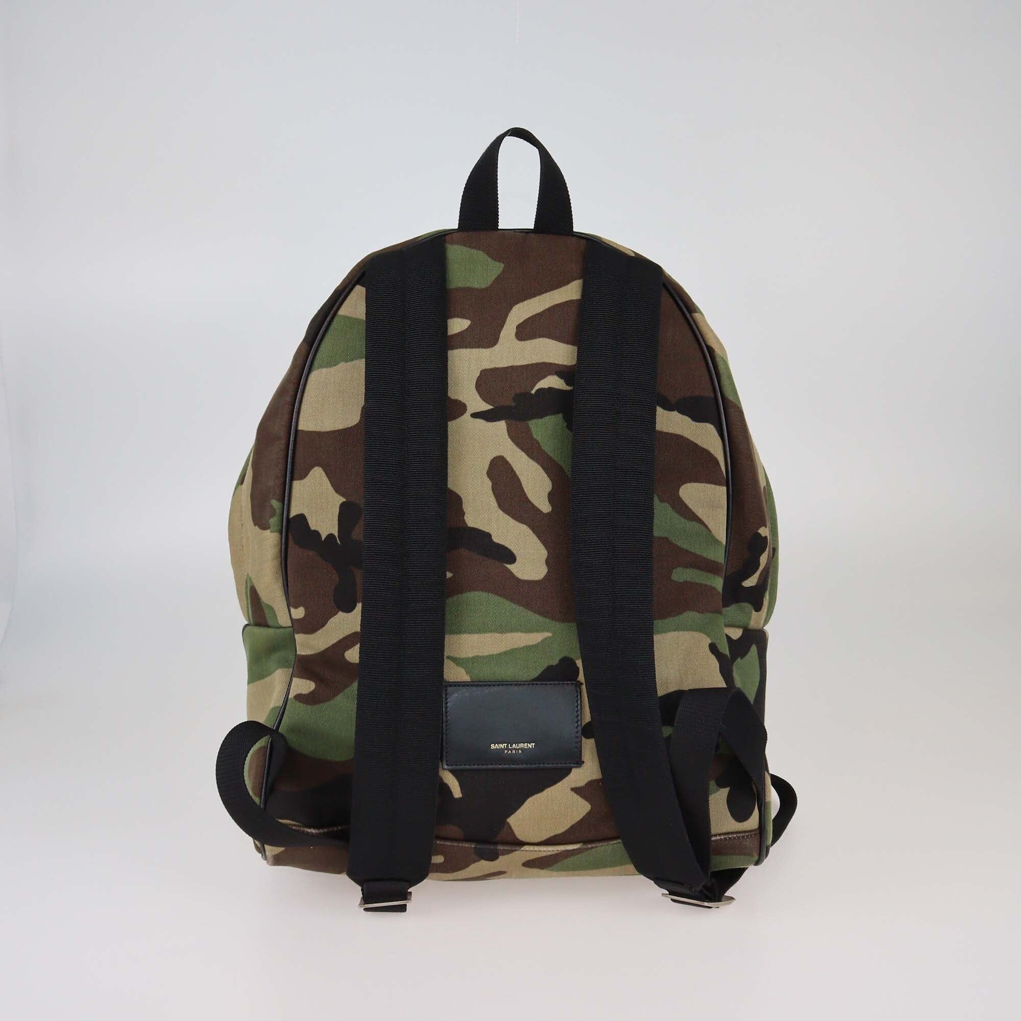 Saint Laurent Camouflage City Backpack Womens Saint Laurent 