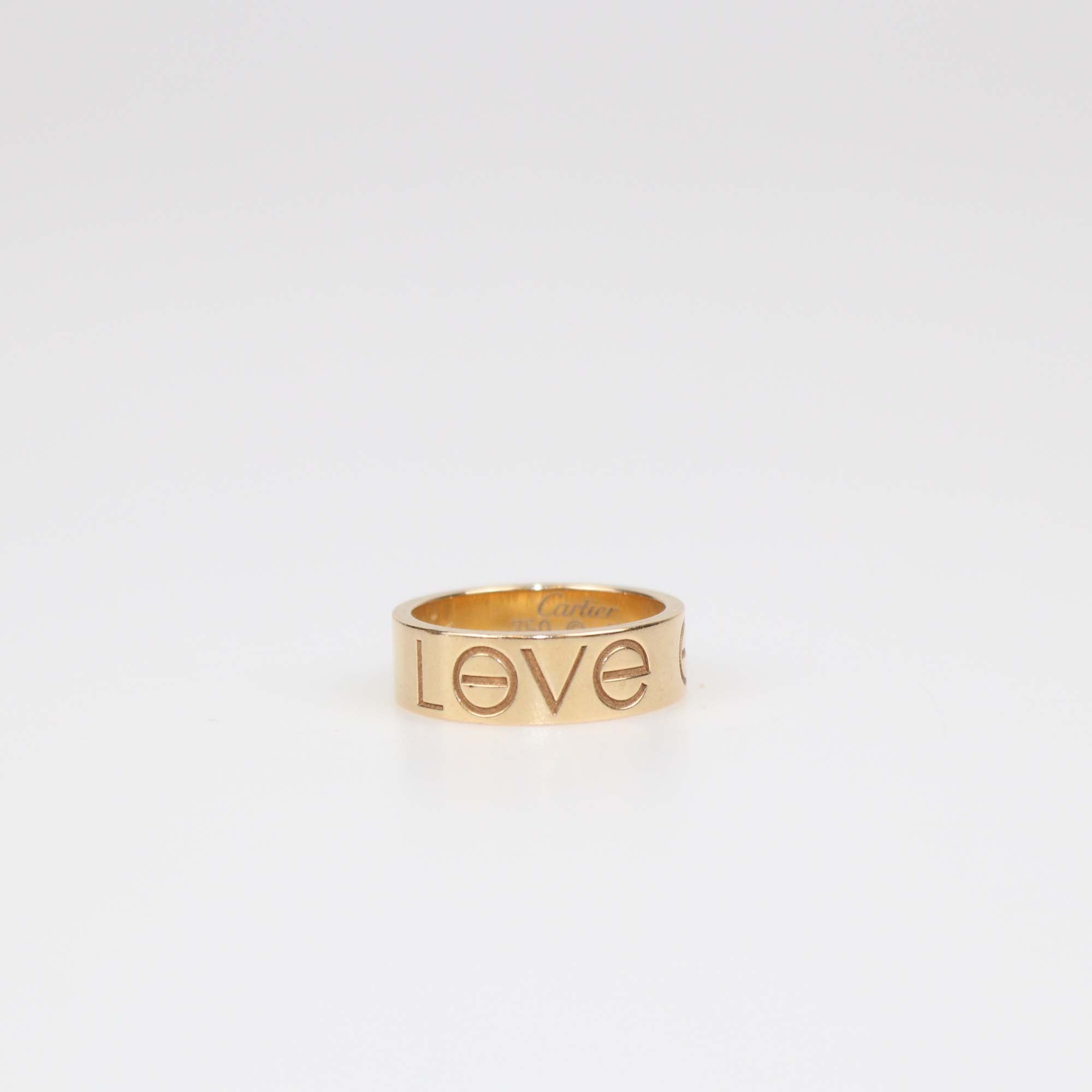 Cartier Love 18K Rose Gold Band Ring Size 48