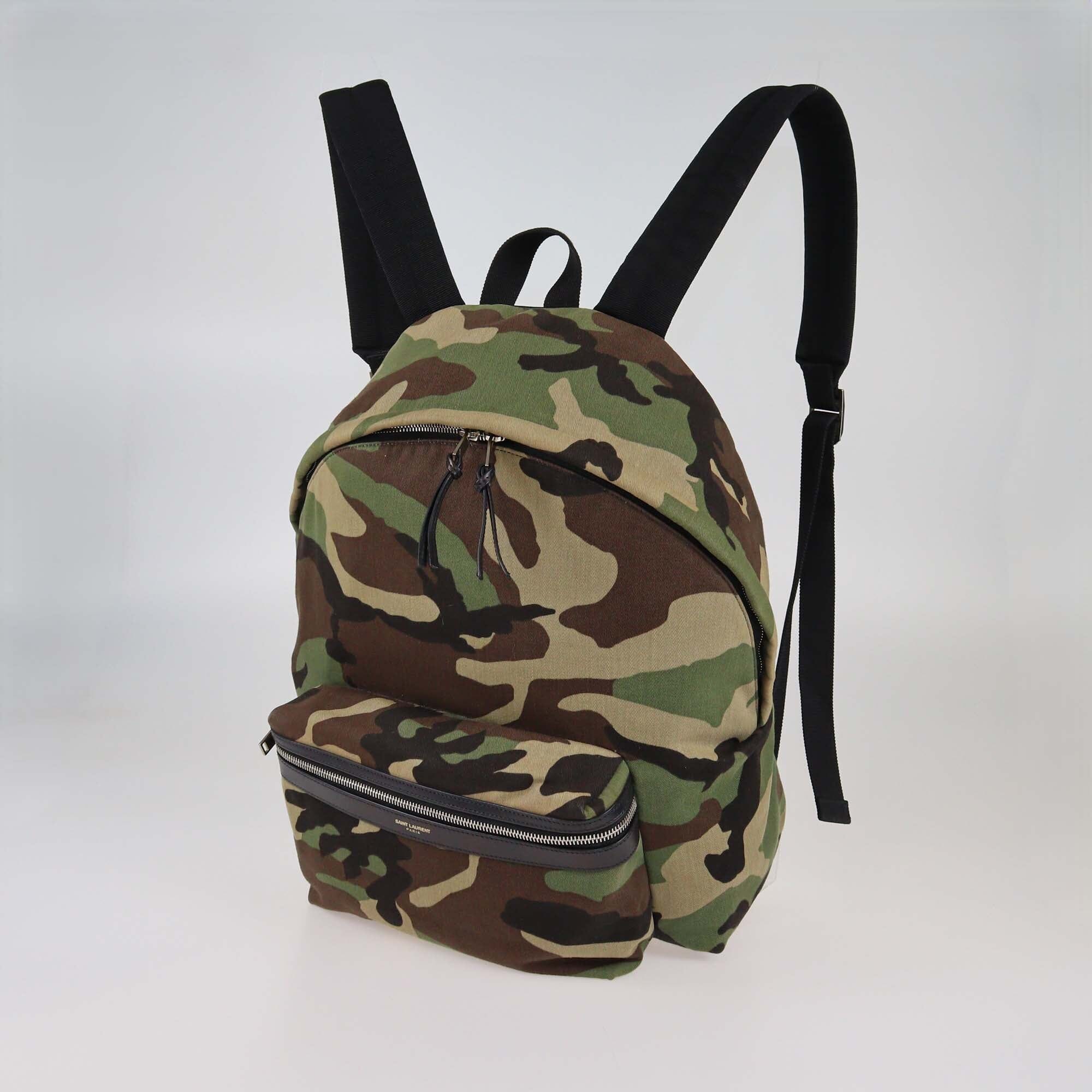 Saint Laurent Camouflage City Backpack Womens Saint Laurent 
