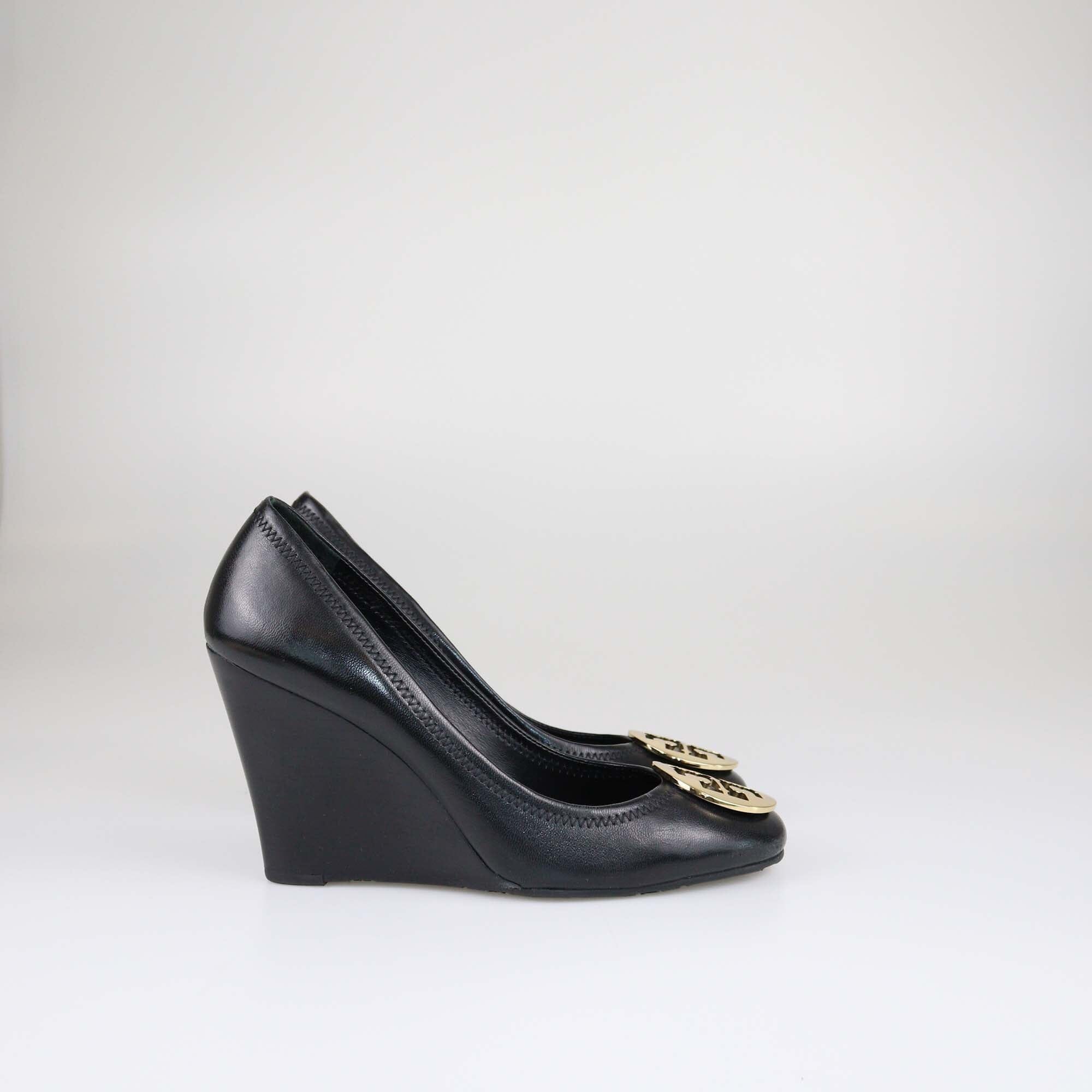 Tory Burch Black Wedge Sally Pumps Shoes Tory Burch 