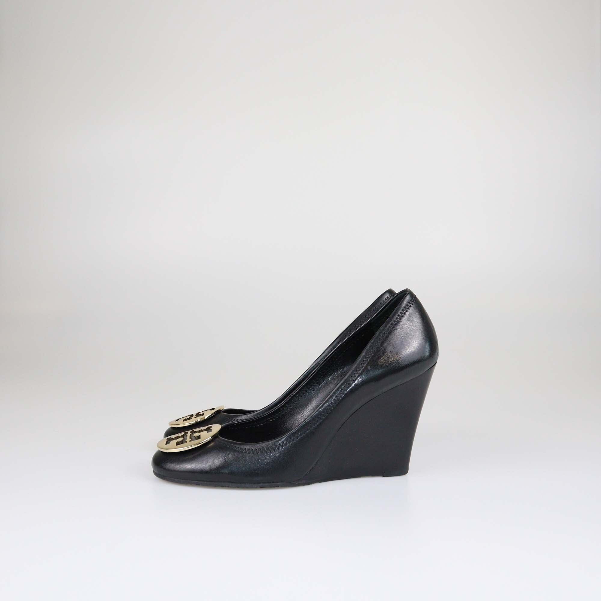 Tory Burch Black Wedge Sally Pumps Shoes Tory Burch 