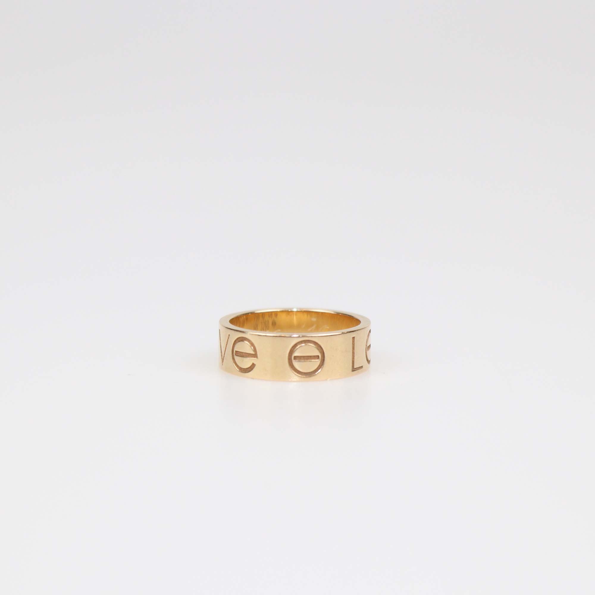 Cartier Love 18K Rose Gold Band Ring Size 48