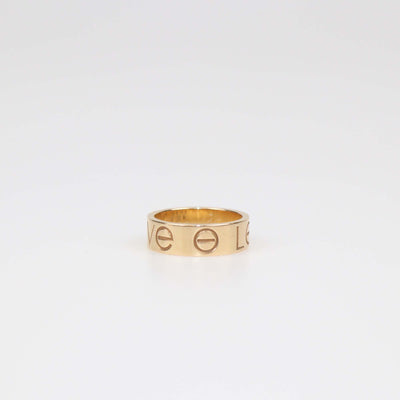 Cartier Love 18K Rose Gold Band Ring Size 48