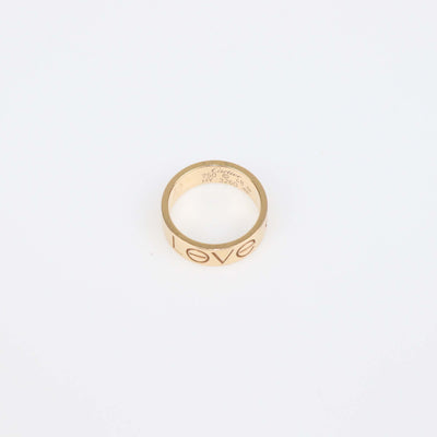 Cartier Love 18K Rose Gold Band Ring Size 48