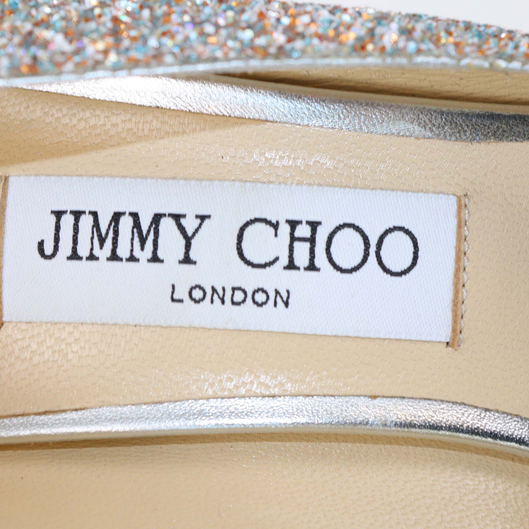 Jimmy Choo Multicolor Glitter Romy 85 Pumps