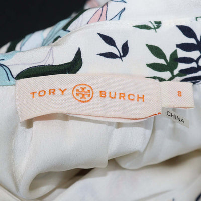 Tory Burch Multicolor Silk Poetry of Things Print Belted Shirt Dress