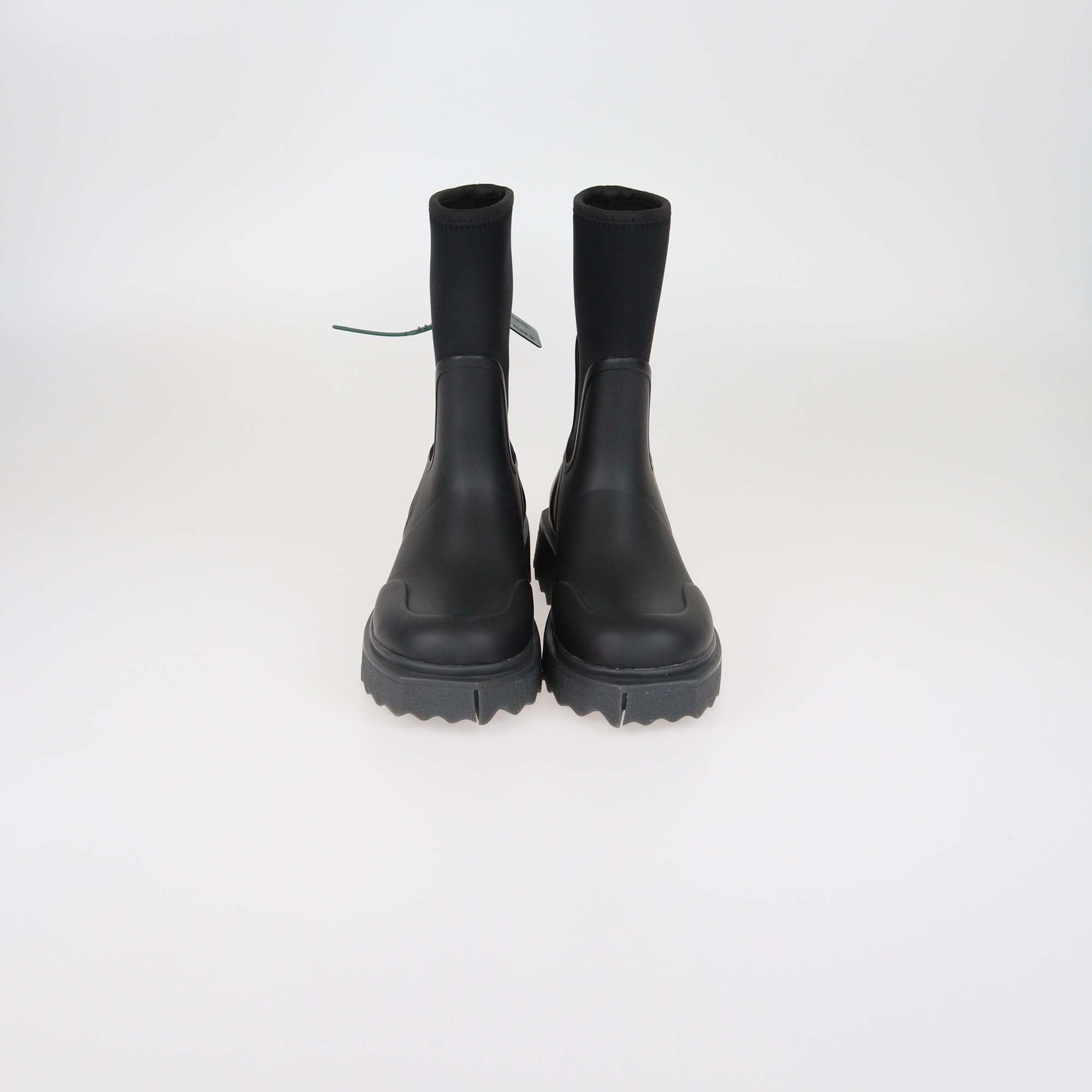 Off-White Black Rubber & Technical Fabric For Rainy Days Rain Boots